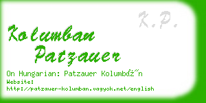 kolumban patzauer business card